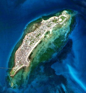 Ilha de Moçambique vista do espaço