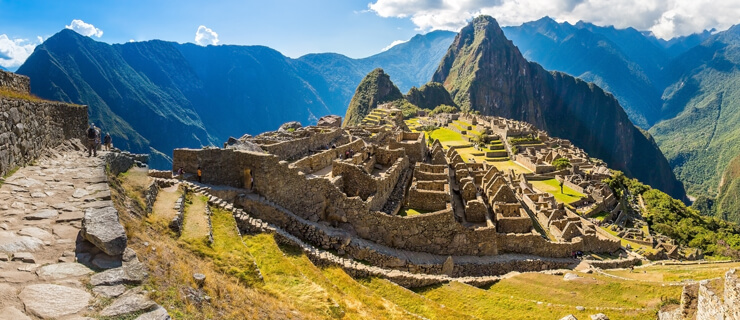 Panorama of Mysterious city - Machu Picchu, Peru,South America.